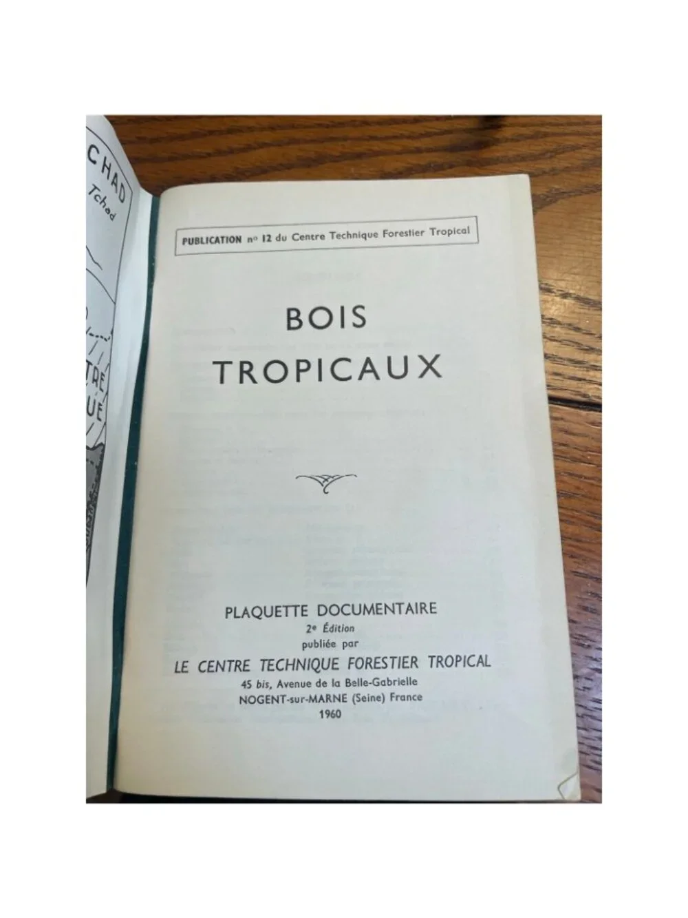 Bois Tropicaux 1960 French Tropical Wood Forestry Reference Book 2nd Edition